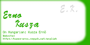 erno kusza business card